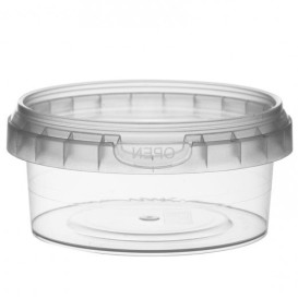 Plastic deli Container met Plastic Deksel PP Onbreekbaar 180 ml Ø9,5 (12 stuks)
