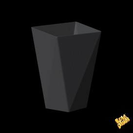 Plastic PS proefbeker "Diamond" zwart 150 ml (240 stuks)