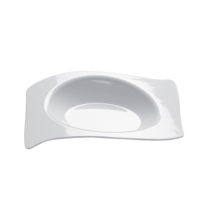 Proeving Plastic bord PS Plat wit 8x6,6 cm (50 stuks) Proeving Plastic bord PS Plat wit 8x6,6 cm (50 stuks)