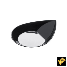 Proeving Plastic bord PS "Smart" zwart 8,6x7,1 cm (50 stuks) 