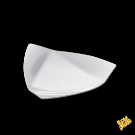 Proeving Plastic bord PS "Vela" wit 8,5x8,5 cm (50 stuks) 