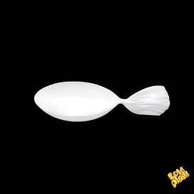 Proeving lepel PS "Fish" wit 12 cm (30 stuks) 