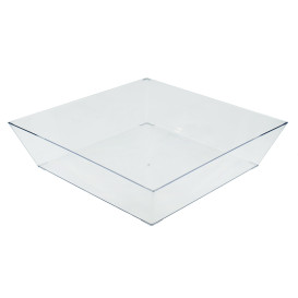 Plastic dienblad transparant 25x25cm 