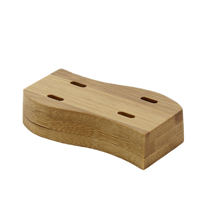 Bamboe houder voor voedselplukker Golf Design 8x4cm (10 stuks) Bamboe houder voor voedselplukker Golf Design 8x4cm (10 stuks)