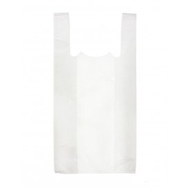 Plastic T-shirt tas wit 25x30cm 