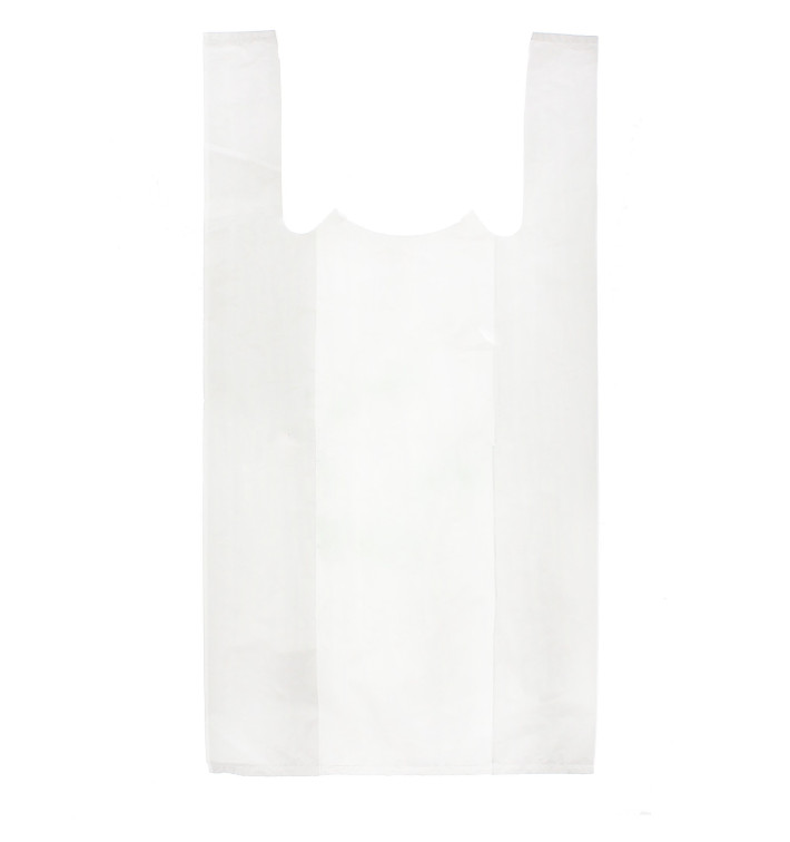 Plastic T-shirt tas wit 30x40cm Plastic T-shirt tas wit 30x40cm