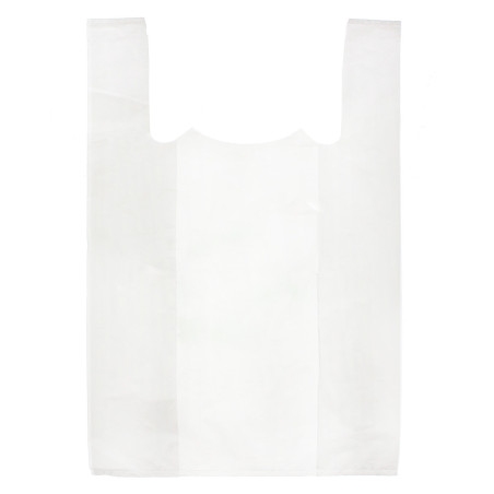 Plastic T-shirt tas wit 85x100cm (50 stuks) 