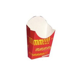 Papieren Container voor frietengroot maat 8,2x3,3x14,9cm (25 stuks)
