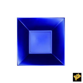 Plastic bord Diep blauw "Nice" parel PP 18 cm (300 stuks)