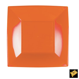Plastic bord Plat oranje "Nice" PP 23 cm (25 stuks) 