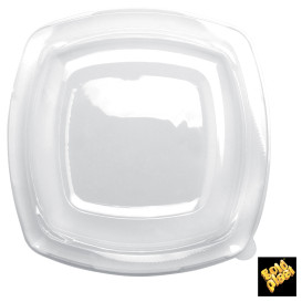 Plastic Deksel transparant voor bord Vierkant PET 23 cm (25 stuks) 