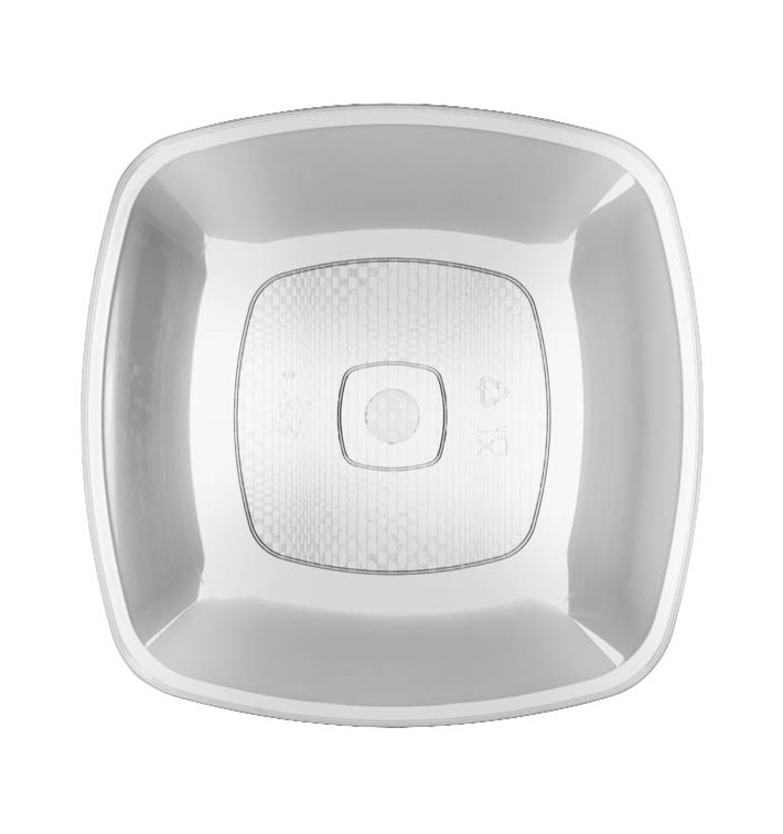 Plastic bord Plat transparant Vierkant PS 30 cm (12 stuks) Plastic bord Plat transparant Vierkant PS 30 cm (12 stuks)