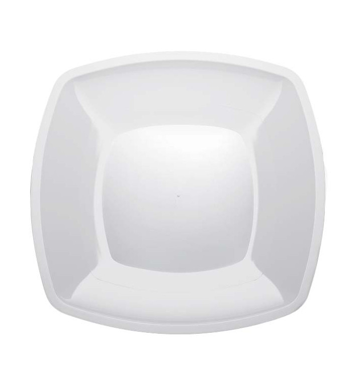 Plastic bord Plat wit Vierkant PS 30 cm (144 stuks) Plastic bord Plat wit Vierkant PS 30 cm (144 stuks)