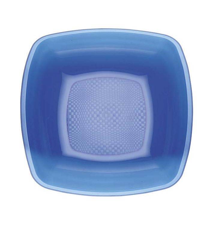 Plastic bord Diep blauw Vierkant PS 18 cm (300 stuks) Plastic bord Diep blauw Vierkant PS 18 cm (300 stuks)