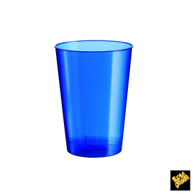 Plastic PS beker "Moon" blauw parel 230ml (50 stuks) 