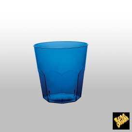 Plastic PS beker blauw transparant Ø7,3cm 220ml (1000 stuks)