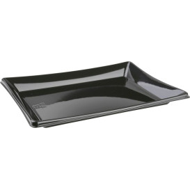 Plastic schotel zwart 12x16cm (50 stuks) 