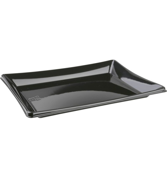 Plastic schotel zwart 12x16cm (300 stuks) Plastic schotel zwart 12x16cm (300 stuks)
