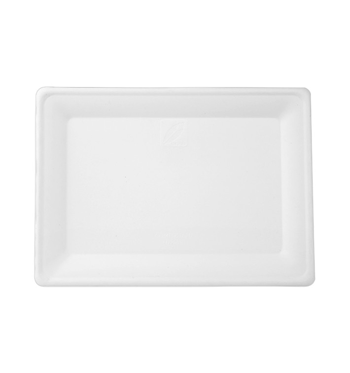 Suikerriet dienblad wit 20x28 cm (320 stuks) Suikerriet dienblad wit 20x28 cm (320 stuks)