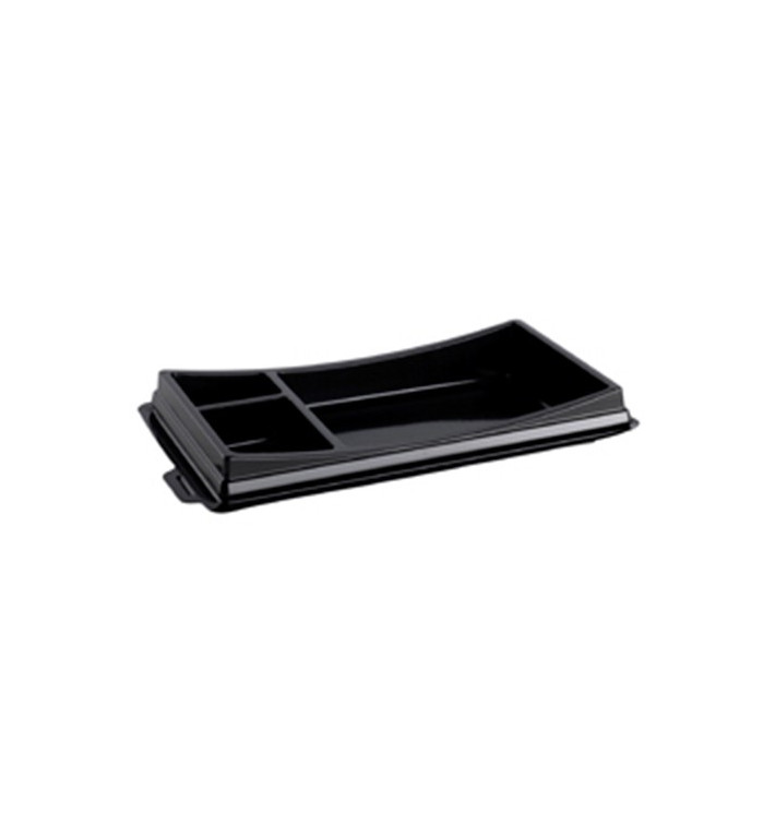Plastic sushi Container PET zwart 1,99x11,3cm (10 stuks) 