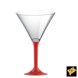 Plastic stamglas Cocktail rood 185ml 2P (20 stuks)