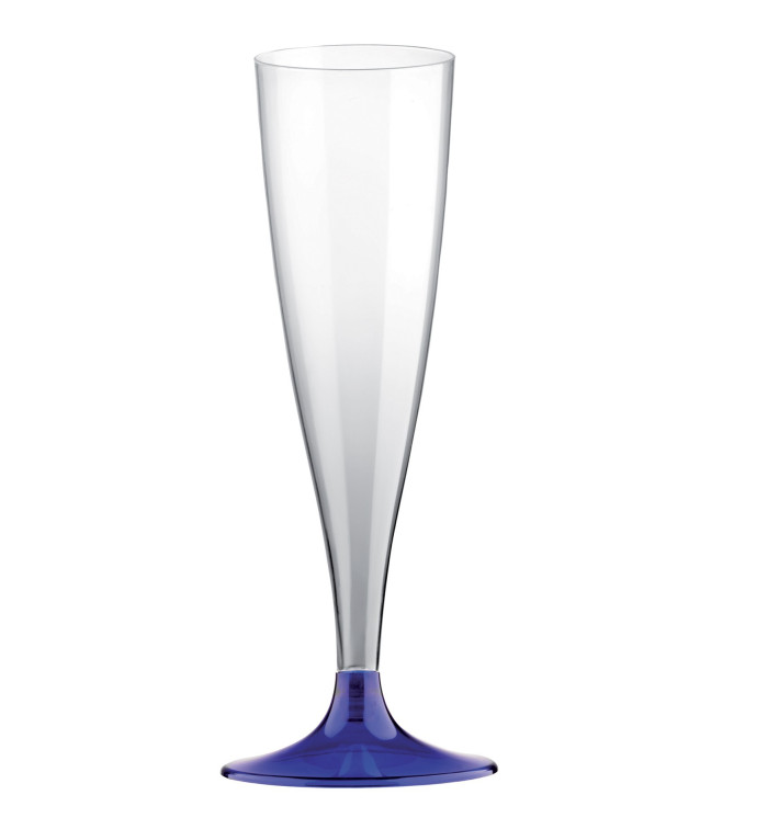 Plastic stam fluitglas Mousserende Wijn blauw 140ml 2P (400 stuks) Plastic stam fluitglas Mousserende Wijn blauw 140ml 2P (400 stuks)
