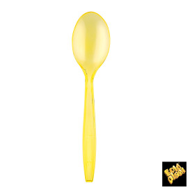 Plastic lepel  PS Premium geel 19cm (1000 stuks)