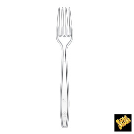Plastic vork Premium PS transparant 19cm (50 stuks)