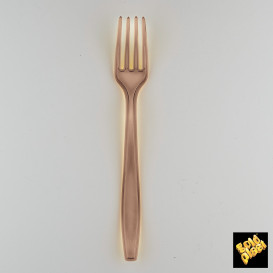 Plastic PS vork Premium bruin 19cm (50 stuks) 