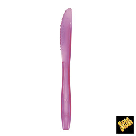 Plastic PS mes  Premium lila 19cm (50 stuks) 