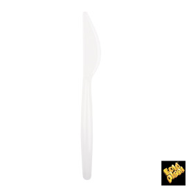 Plastic PS mes  "Easy" wit 18,5cm (20 stuks) 