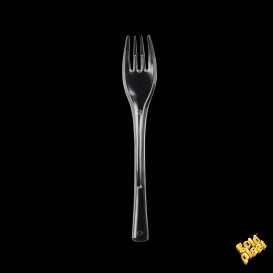 Plastic PS vork "Flen" transparant 14cm (3000 stuks)