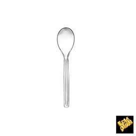 Plastic PS thee lepel "Easy" transparant 12cm (50 stuks) 