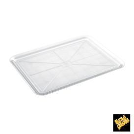 Plastic dienblad transparant 37x50cm (4 stuks) 