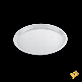 Plastic dienblad wit Ø32cm (25 stuks)