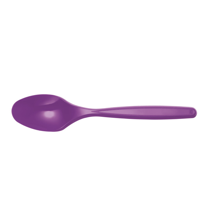 Plastic PS thee lepel PS paars 12cm (40 stuks) Plastic PS thee lepel PS paars 12cm (40 stuks)