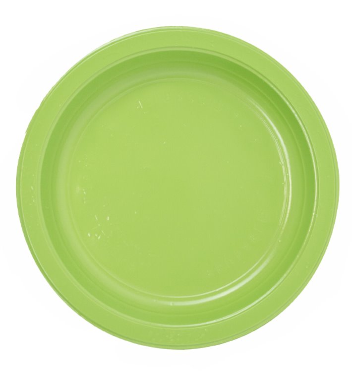Plastic bord PS Diep limoengroen Ø22 cm (600 stuks)