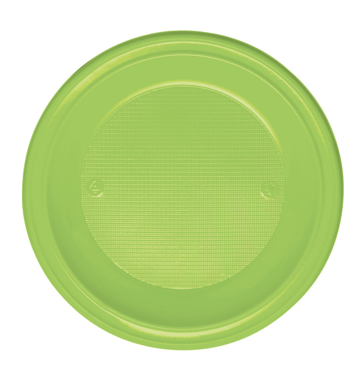 Plastic bord PS Diep limoengroen Ø22 cm (30 stuks) Plastic bord PS Diep limoengroen Ø22 cm (30 stuks)