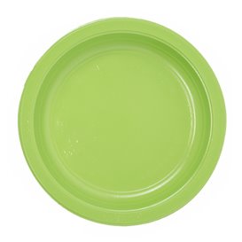 Plastic bord PS Plat limoengroen Ø17 cm (1100 stuks)
