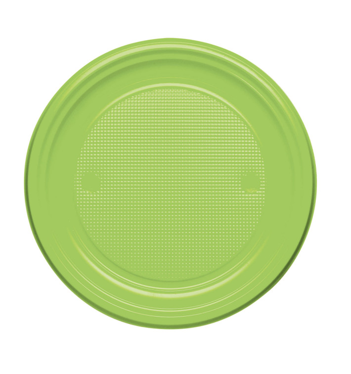 Plastic bord PS Plat limoengroen Ø17 cm (1100 stuks) Plastic bord PS Plat limoengroen Ø17 cm (1100 stuks)
