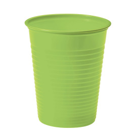 Plastic PS beker limoengroen 200ml Ø7cm (50 stuks) 