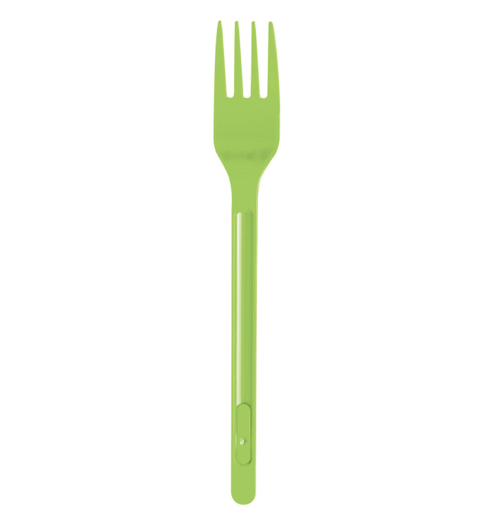 Plastic PS vork limoengroen 17,5cm (20 stuks) Plastic PS vork limoengroen 17,5cm (20 stuks)