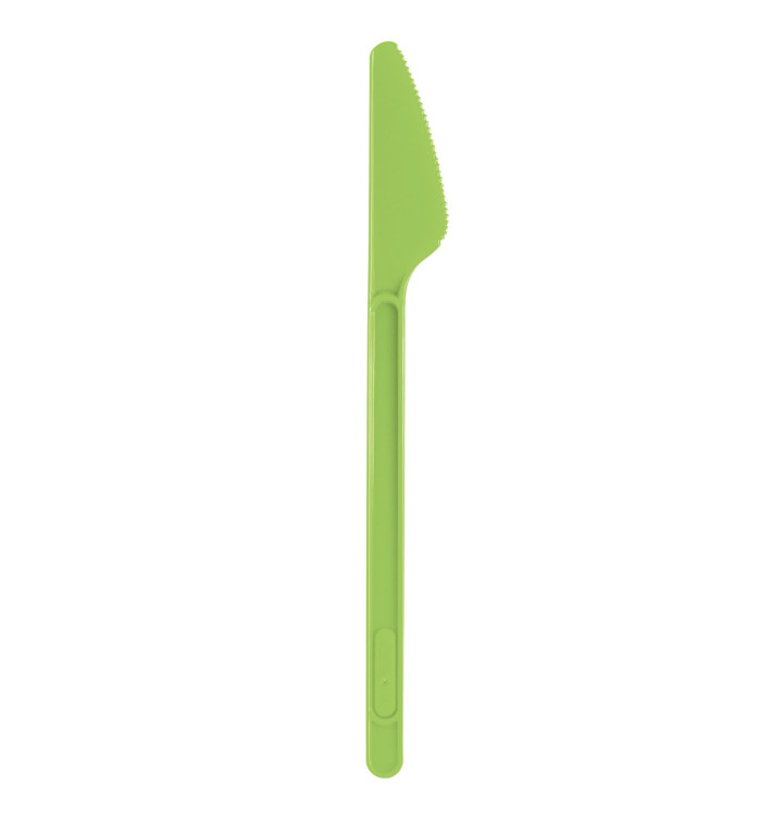Plastic PS mes limoengroen 17,5cm (20 stuks) Plastic PS mes limoengroen 17,5cm (20 stuks)
