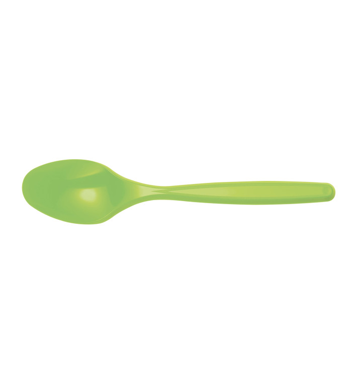 Plastic PS thee lepel PS limoengroen 12cm (40 stuks) Plastic PS thee lepel PS limoengroen 12cm (40 stuks)
