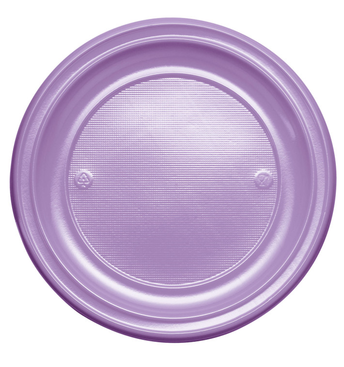 Plastic bord PS Plat lila Ø22 cm (780 stuks) Plastic bord PS Plat lila Ø22 cm (780 stuks)