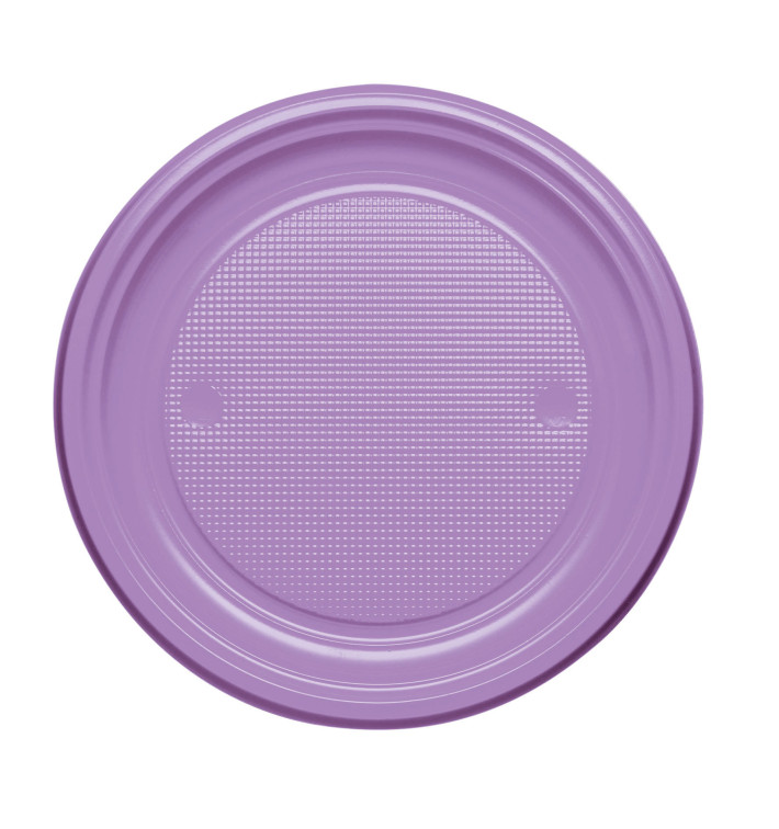 Plastic bord PS Plat lila Ø17 cm (1100 stuks) Plastic bord PS Plat lila Ø17 cm (1100 stuks)