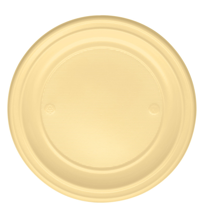 Plastic bord PS Plat crème Ø22 cm (30 stuks) Plastic bord PS Plat crème Ø22 cm (30 stuks)