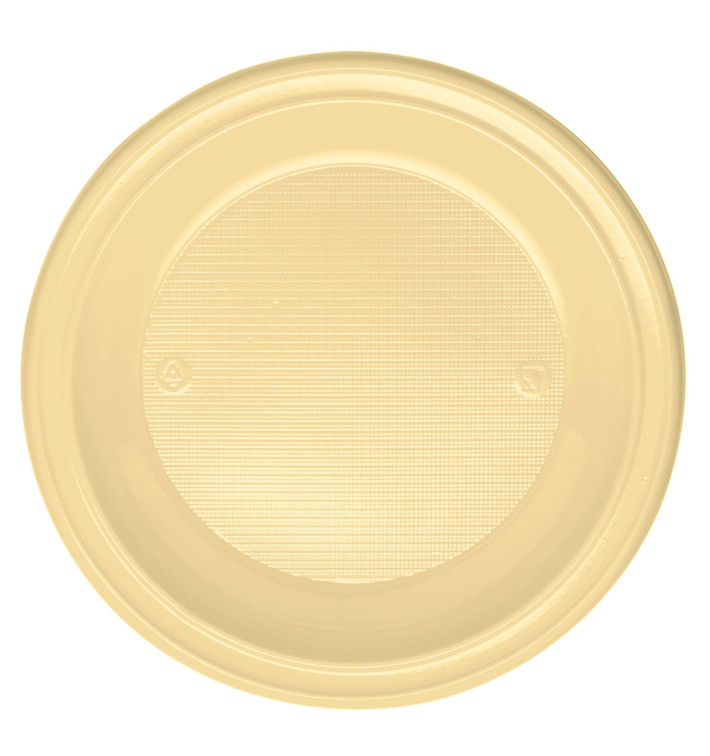 Plastic bord PS Diep crème Ø22 cm (600 stuks) Plastic bord PS Diep crème Ø22 cm (600 stuks)