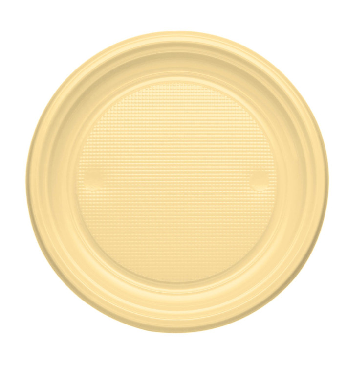 Plastic bord PS Plat crème Ø17 cm (50 stuks) Plastic bord PS Plat crème Ø17 cm (50 stuks)