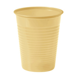 Plastic PS beker crème 200ml Ø7cm (50 stuks)